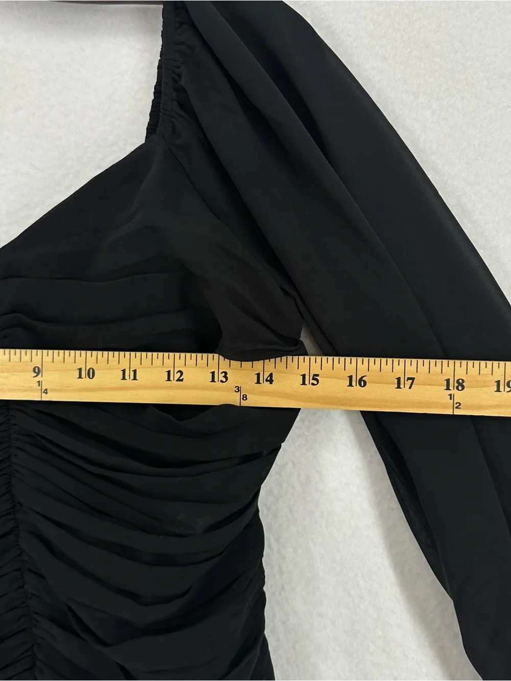 Abercrombie & Fitch Ruched Sweetheart Puff Sleeve Crop Top Women’s Small Black